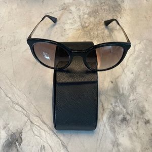 PRADA 53mm Round Cat Eye Sunglasses